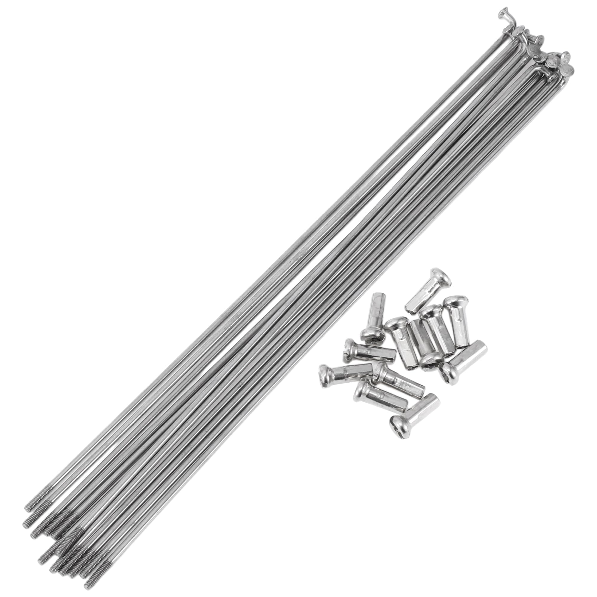 HEROFFIX 12 Set 14G Bicycle Spokes 187mm Bike Wheel Spokes 304 Stainless Steel Silver Tone