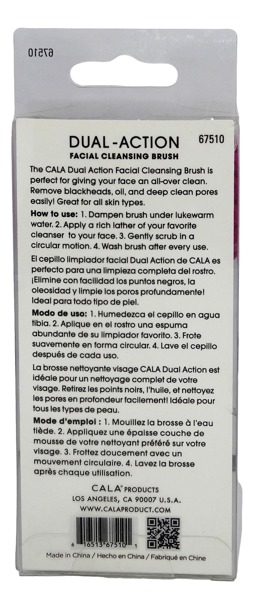 Cala Fioletowy pędzel do oczyszczania twarzy Dual-Action