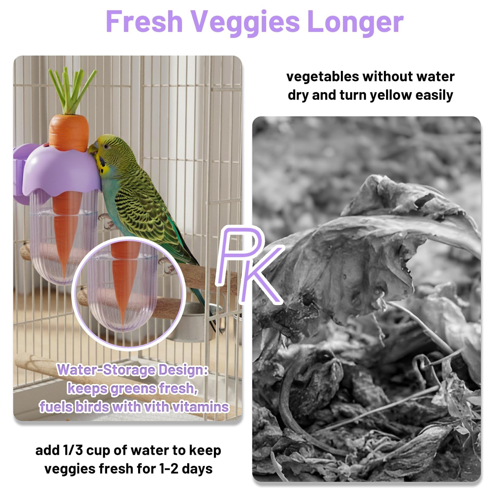 Parakeet Cage Accessories, Millet Holder for Bird Cage, No Mess Bird Feeder Suitable for Pet Feeding and Maintaining Food - image 3