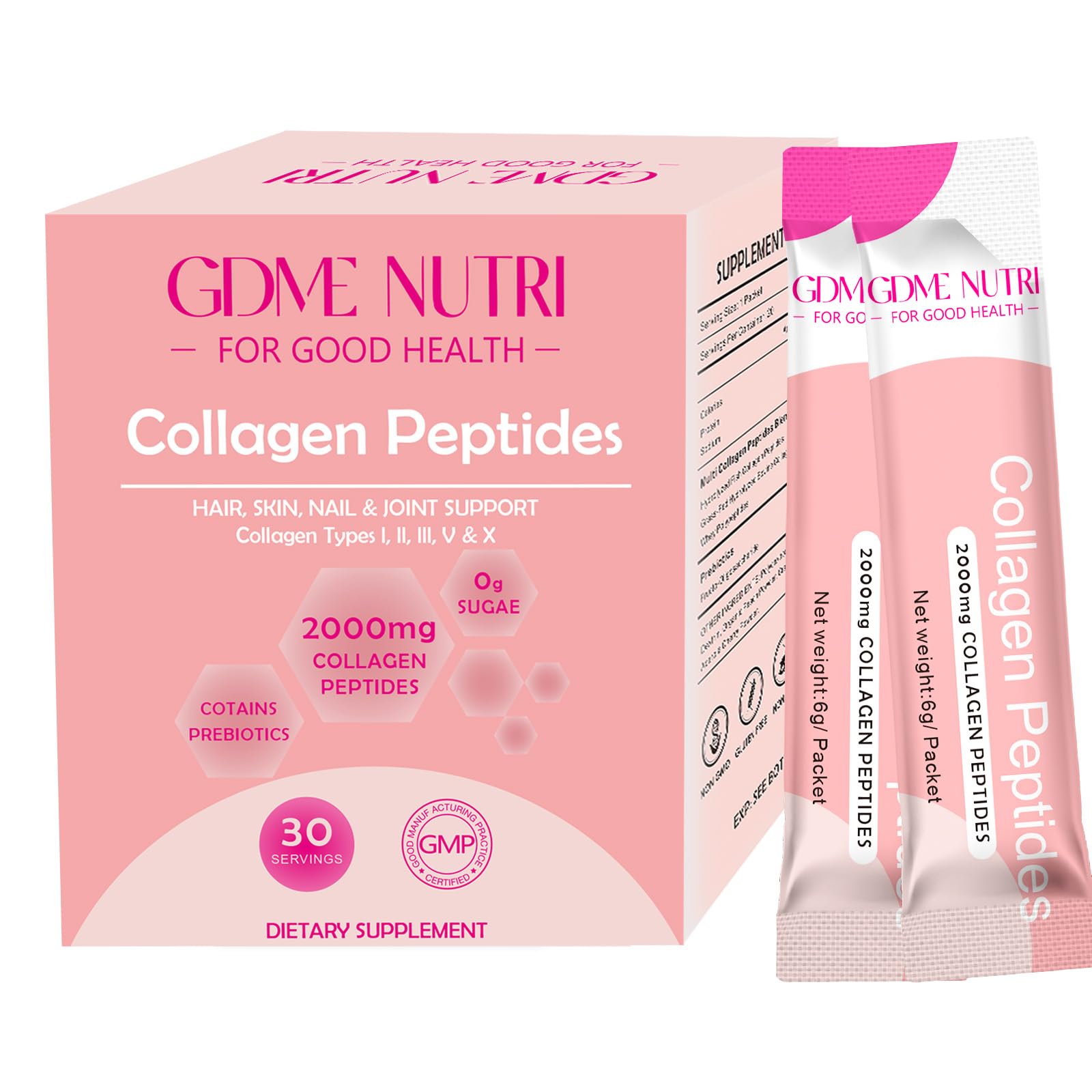 Multi Collagen Peptides Powder for Women and Men - Type I II III V X - Hydrolyzed Collagen
