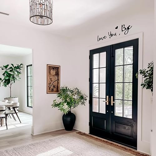 Miniatura 6 de Letrero de madera con texto en inglés "Love You Bye" para decoración del hogar, decoración de pared bohemia para sala de estar, entrada de pasillo,