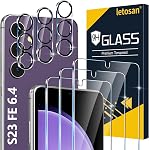 Galaxy S20 FE Screen Protector and Camera Protector, [3 Screen Protectors+3 Camera Protectors][Support Fingerprint] Tempered Glass Screen Protector for Samsung Galaxy S20 FE 5g/4g