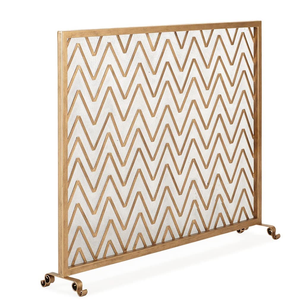 Schermi per Caminetti di Guardia Vecchio camino in ferro battuto Schermo Schermo Partition Pavimento Casa Camino Della Porta Decorazione Golden Camino Spark Recinzione Guardrail 39.3 × 31,5 pollici Ac