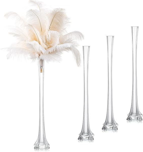 Glasseam Tall Vases for Centerpieces, 20" Skinny Glass Vase