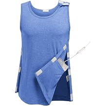 Deyeek Post Shoulder Surgery Shirts for Men Tear Away Rotator Cuff Recovery Tank Tops Chemo Port Cancer Shirt Magic Tapes