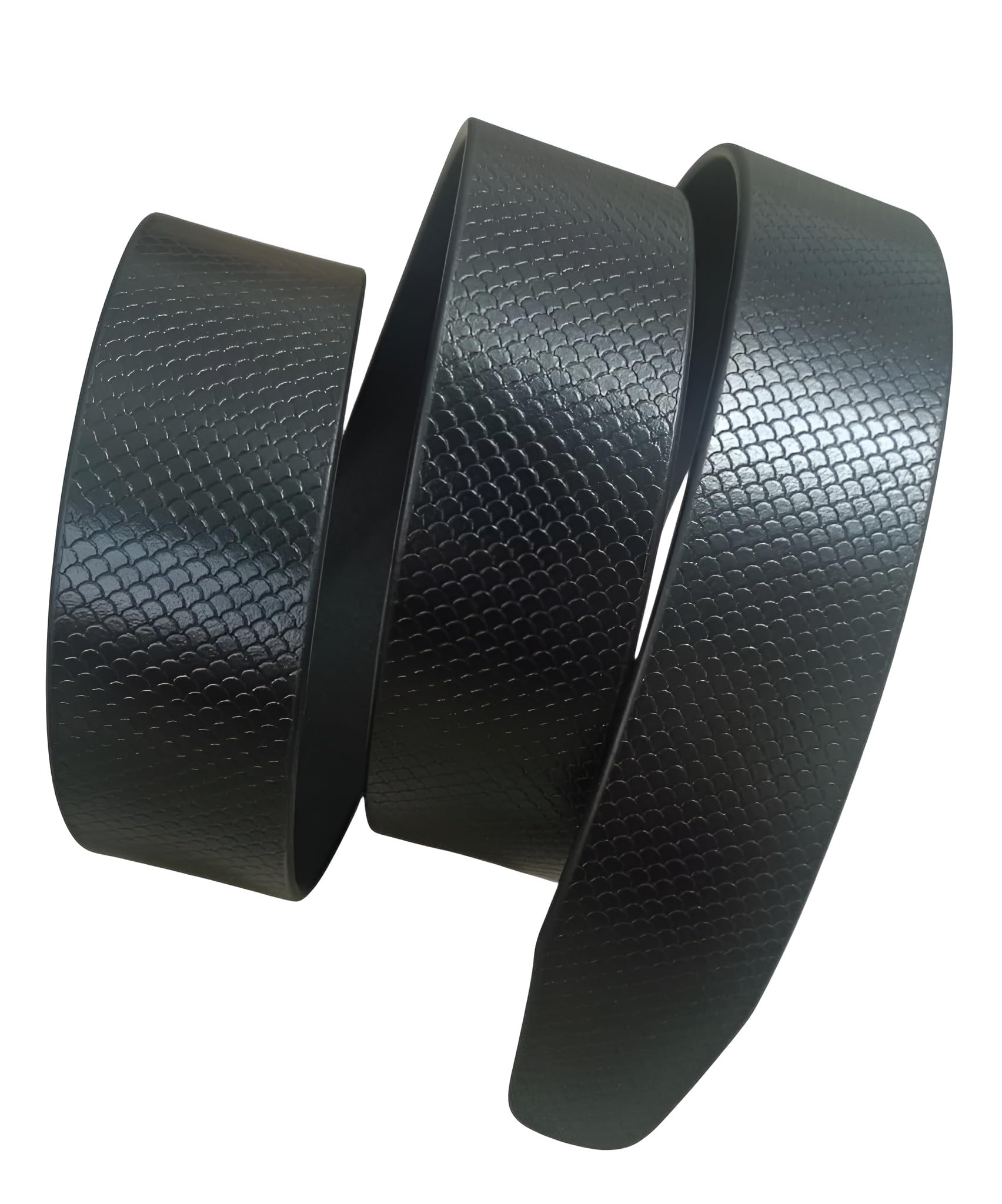 medsin Men's Genuine Leather Belt Strap Only for Men, Classic Texured Cobra Design Formal Work Business Party Casual Jeans Wear Boys Gents Width-40mm -1.57" Inches Various Waist Size BLACK-picture-16