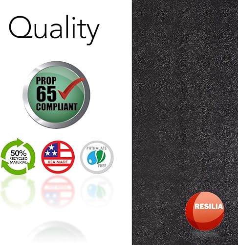 Miniatura 6 de Resilia - Tapete con agarres para colocar bajo silla de escritorio en oficinas y sobre alfombras de fibra corta, fabricado en los Estados Unidos de