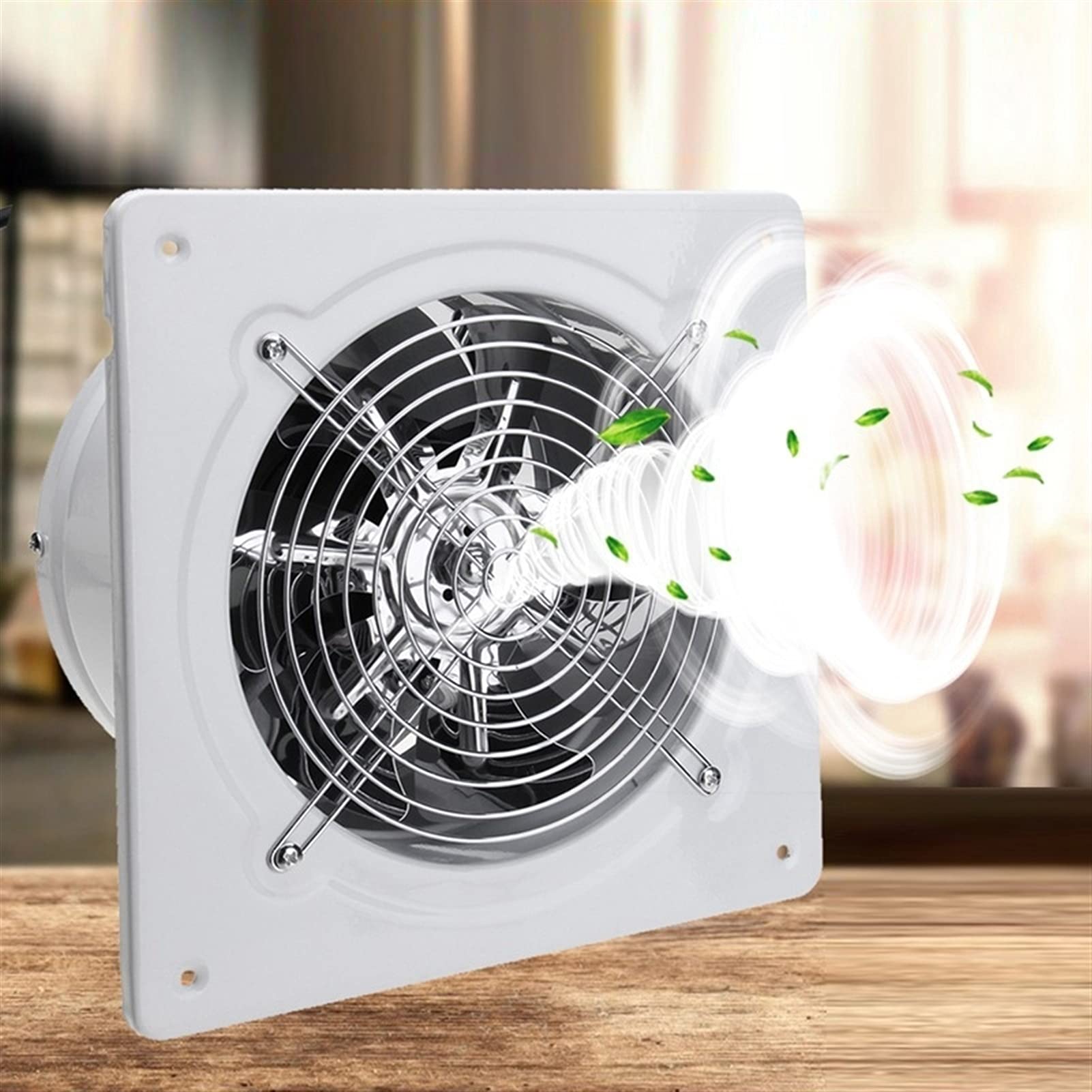 sdneNest Ventole di ventilazione da 10,2 cm, 20 W, ad alta velocità, per WC, cucina, bagno, da appendere alla parete, in vetro, piccole ventole di scarico, bianco, 135 mm x 135 mm
