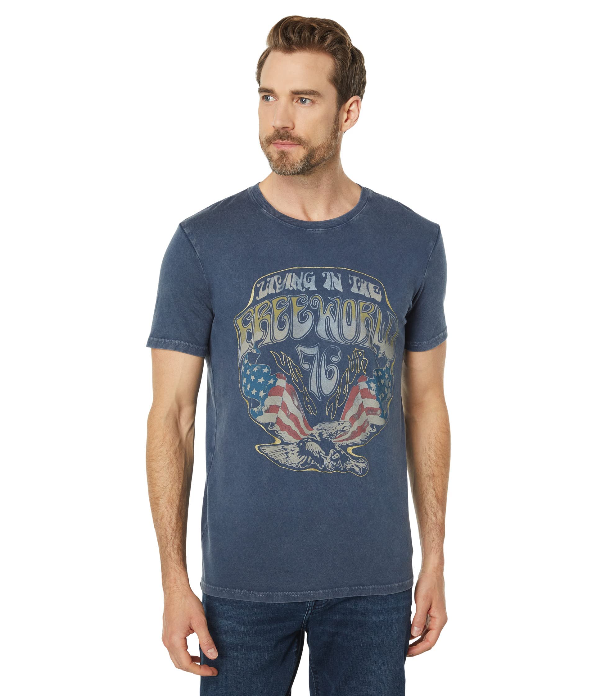 Lucky Brand Men's Free World Eagle Graphic Tee