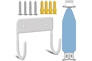 Ironing Board Wall Mount(White)-Space-Saving Ironing Board Hanger