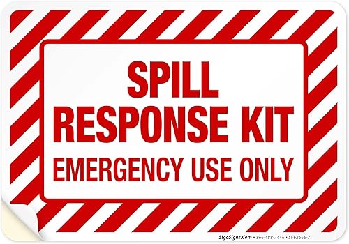 Kit de respuesta a derrames, letrero de uso de emergencia, 10 x 7 pulgadas, calcomanĂas de vinilo de 4 mil, resistentes a la intemperie, fabricadas Kit de respuesta a derrames, letrero de uso de emergencia, 10 x 7 pulgadas, calcomanĂas de vinilo de 4 mil, resistentes a la intemperie, fabricadas