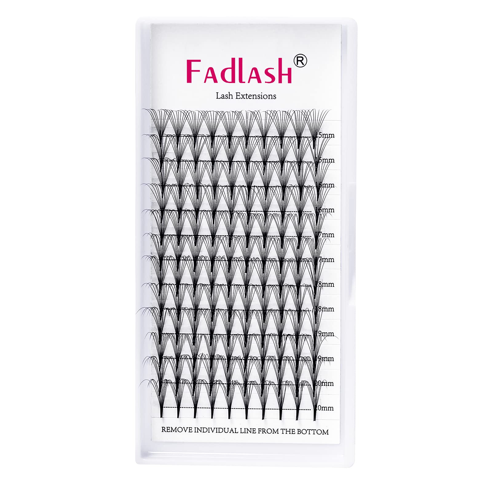 Russian Volume Lashes 16D 0.07 C Curl Mix Tray - Premade Fan Lashes (8-14mm) — view 52