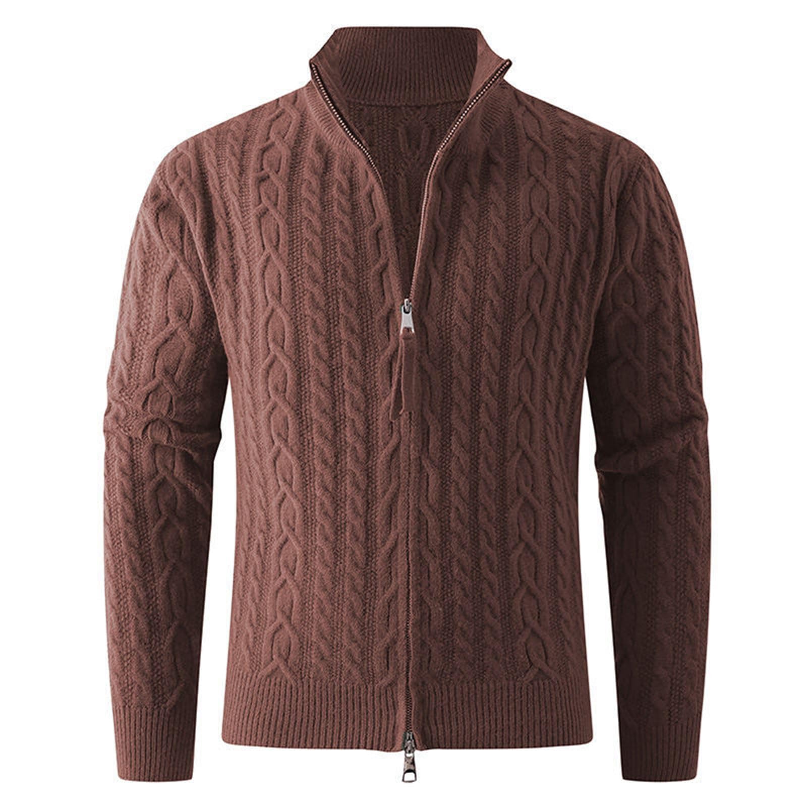 Cappotto Uomo con Collo a Scialle Cardigan Maglia Pesante Giacca Invernale Calda Foderata Pile Casual Lunghe Maniche Bottoni