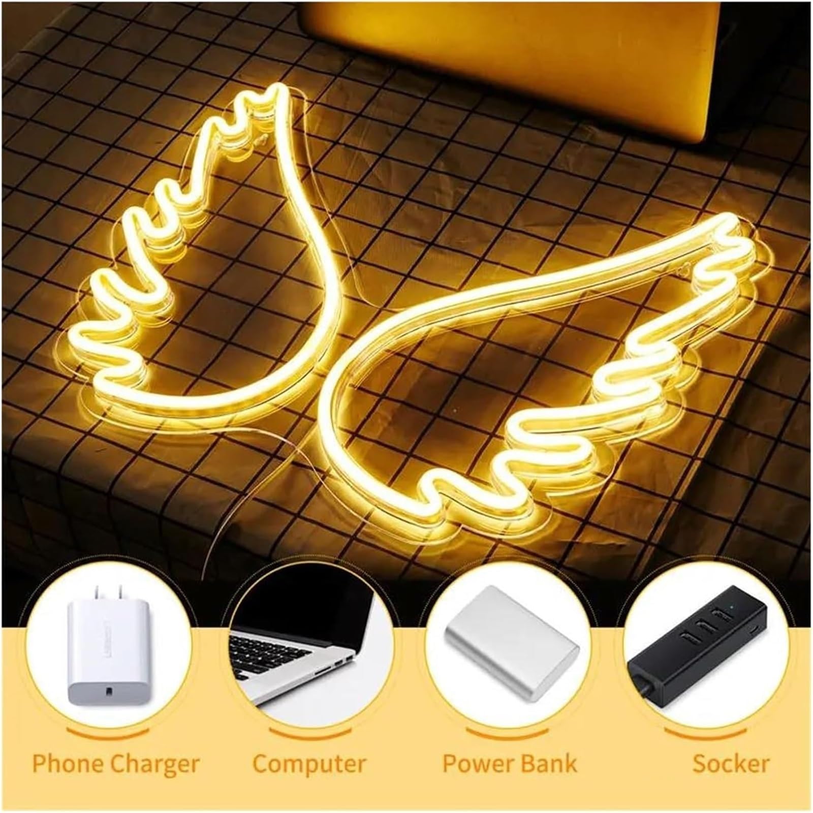 Lámpara de neón Luminarias de interior con letras coloridas para letreros neón LED para oficina, tienda, restaurante