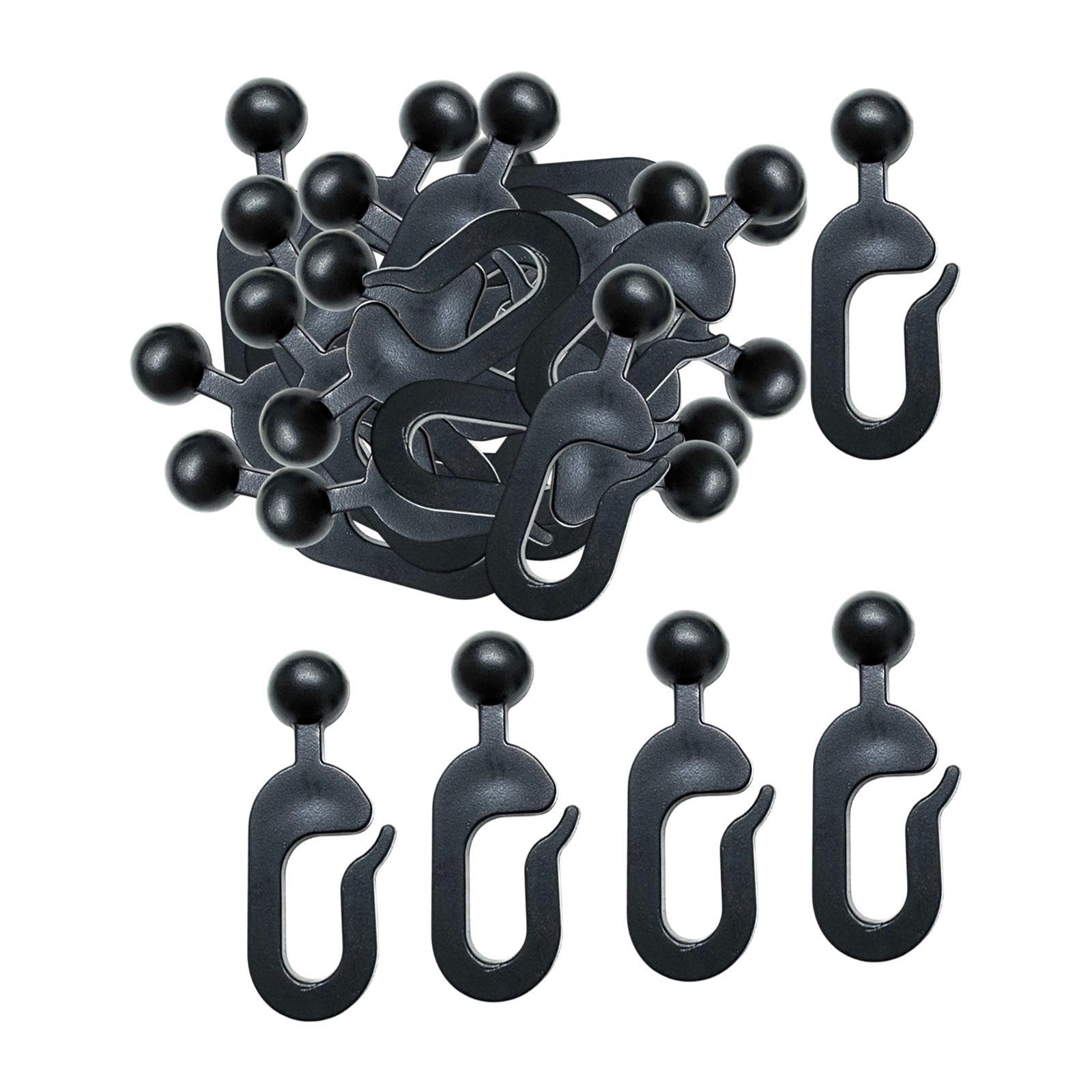 Baoblaze Ganci da 56 Pezzi per Tende da Gazebo, Accessori per Esterni Nero