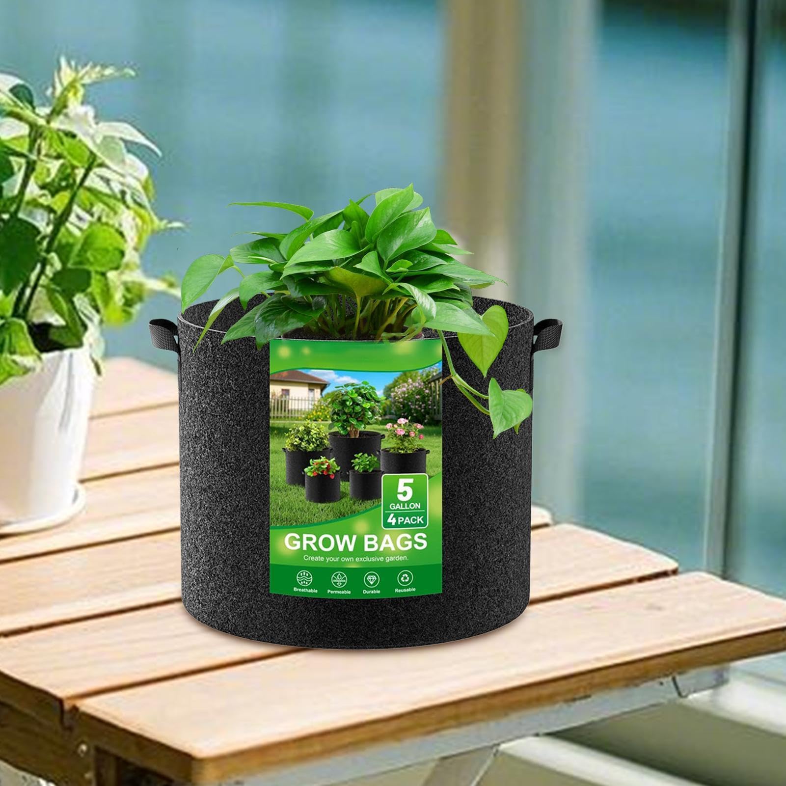 Sacs De Plantation Pour 4 Pièces De Pots En Tissu Pour Repiquage