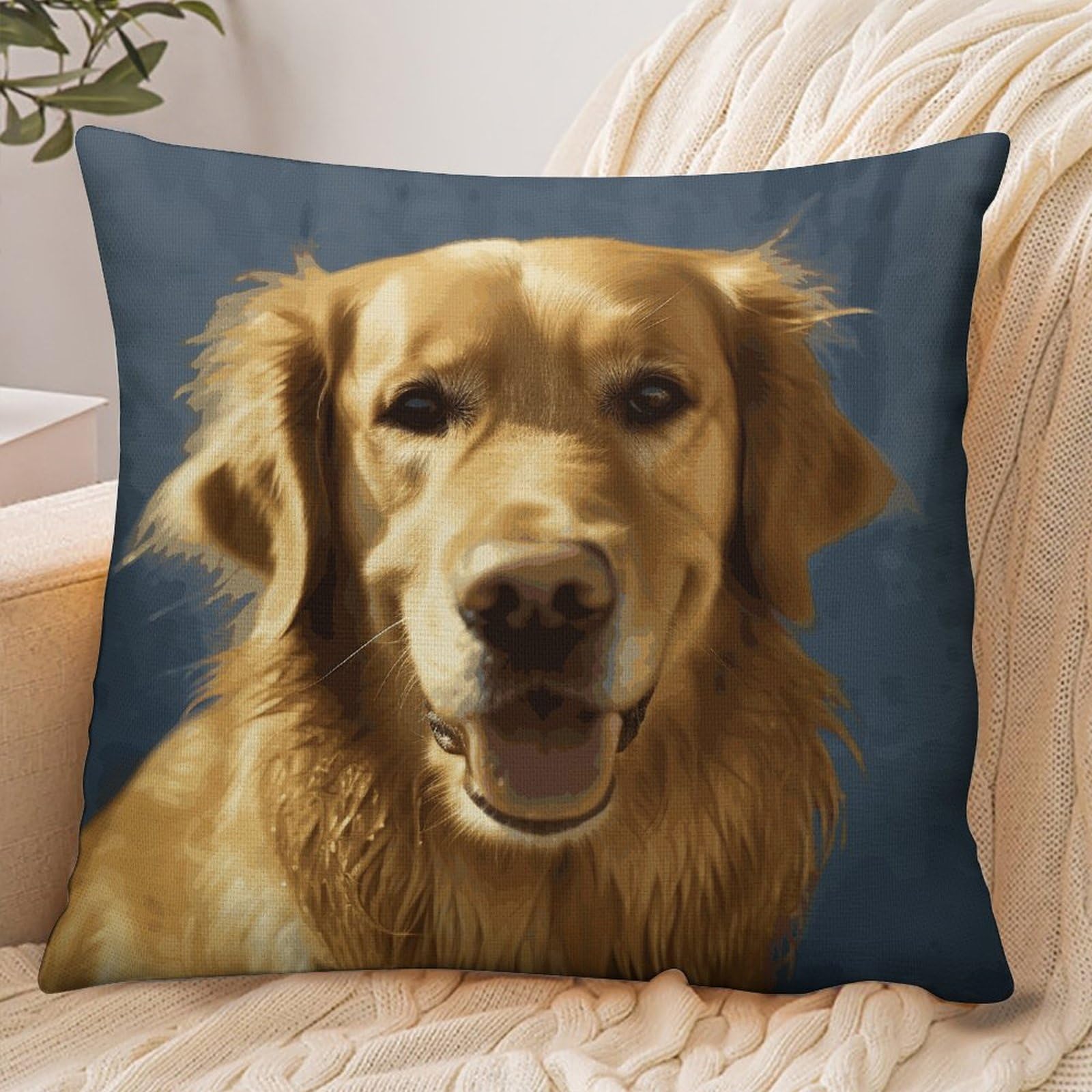 Fekiloot Style Golden Dog Pillowcase Pillow Sham Pillow Case