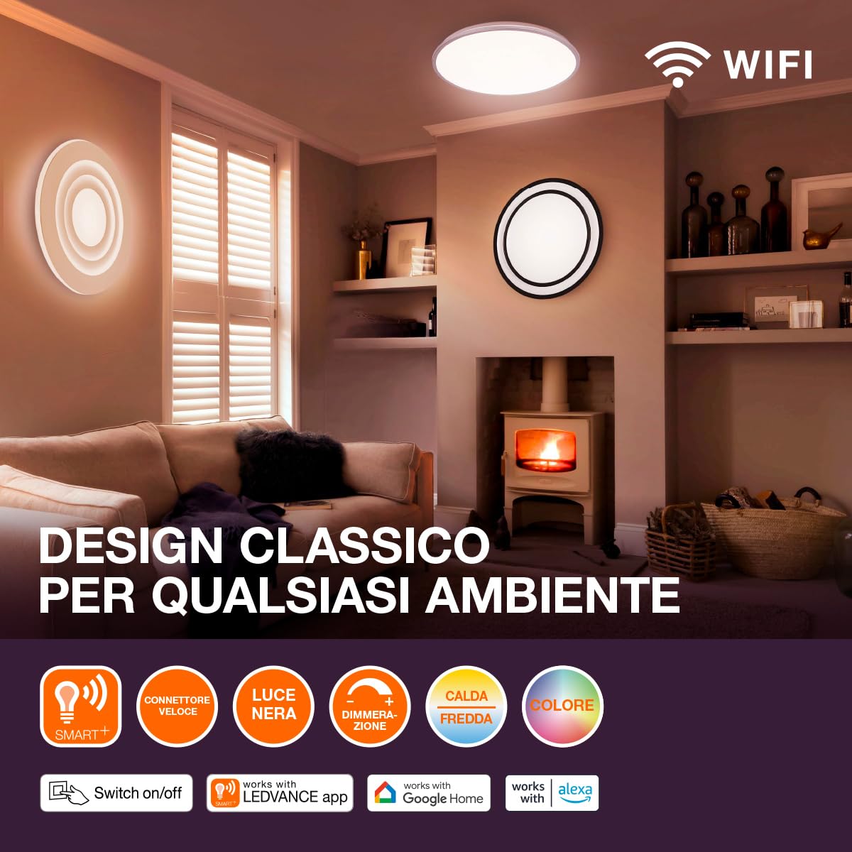 LEDVANCE Orbis Pure 400MM 24W 830 24 W, Bianco Caldo