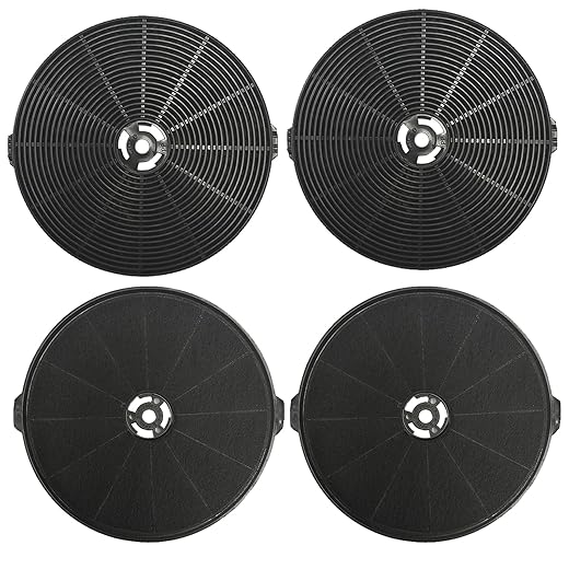 4 Set CFK1-TM Carbon Charcoal Filter Compatible with Cosmo Range Hoods UMC30, UC30, UMC36, UC36, Also Fit Tieasy USGDCF-G, JOEAONZ YYCF02 & FIREGAS CC170 Models