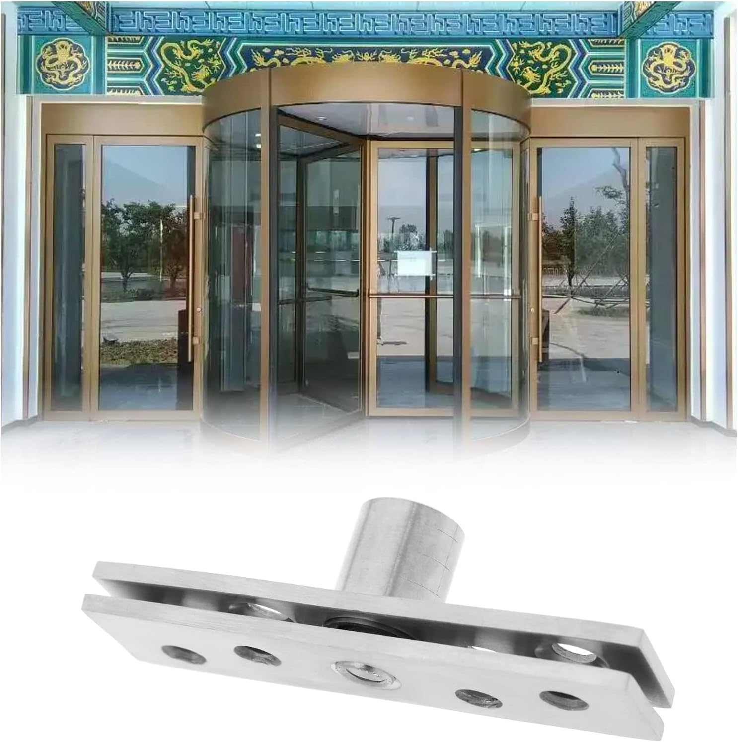 Create idea 8Pcs 360 Degree Door Pivot Hinge Center Pivot Hinges with Fixing Screws Stainless Steel 360 Degree Rotation Hidden Door Pivot Hinges for Swinging Doors Cabinet Doors