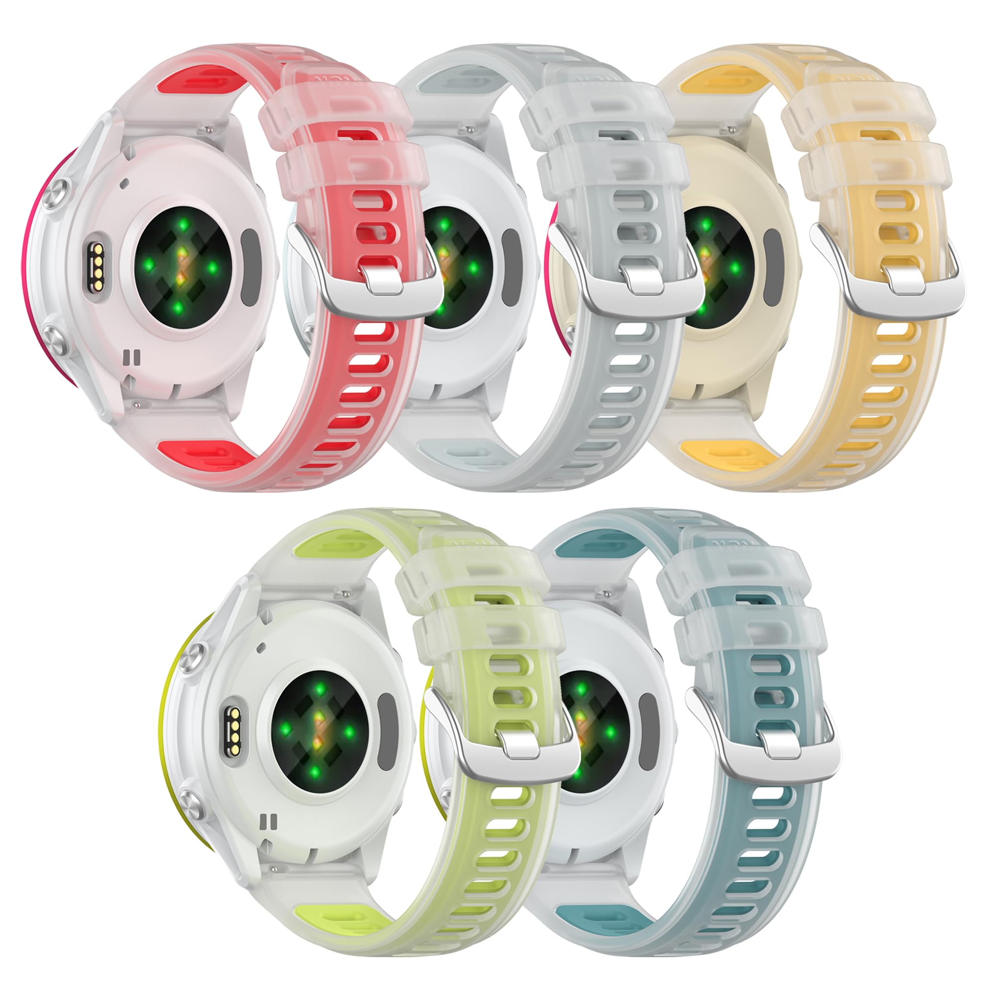 Pasek do zegarka Garmin Forerunner 570, miękki silikonowy zamiennik paska do zegarka Garmin Forerunner 570 (bez trackera, tylko paski zamienne)