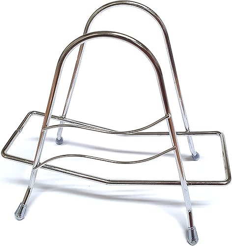 Miniatura 8 de LENITH Estante de almacenamiento para tabla de cortar, soporte para tabla de cortar de alambre de acero inoxidable, organizador de cocina (triángulo)