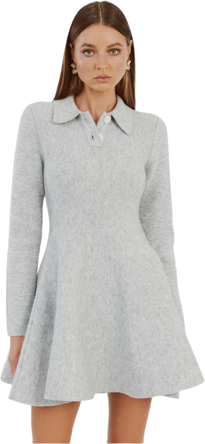BARDOT Lexter Long Sleeve Knit Dress - Image 2