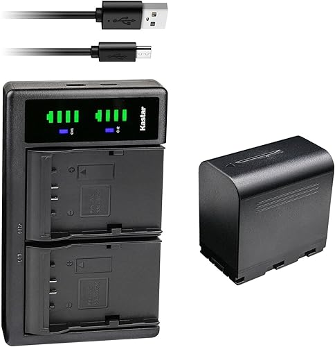 Miniatura 10 de Kastar Reemplazo del cargador de batería USB SSL-JVC70 LTD2 para JVC SSL-JVC50, JVC SSL-JVC70, JVC SSL-JVC75, JVC BN-S8I50 batería, serie de