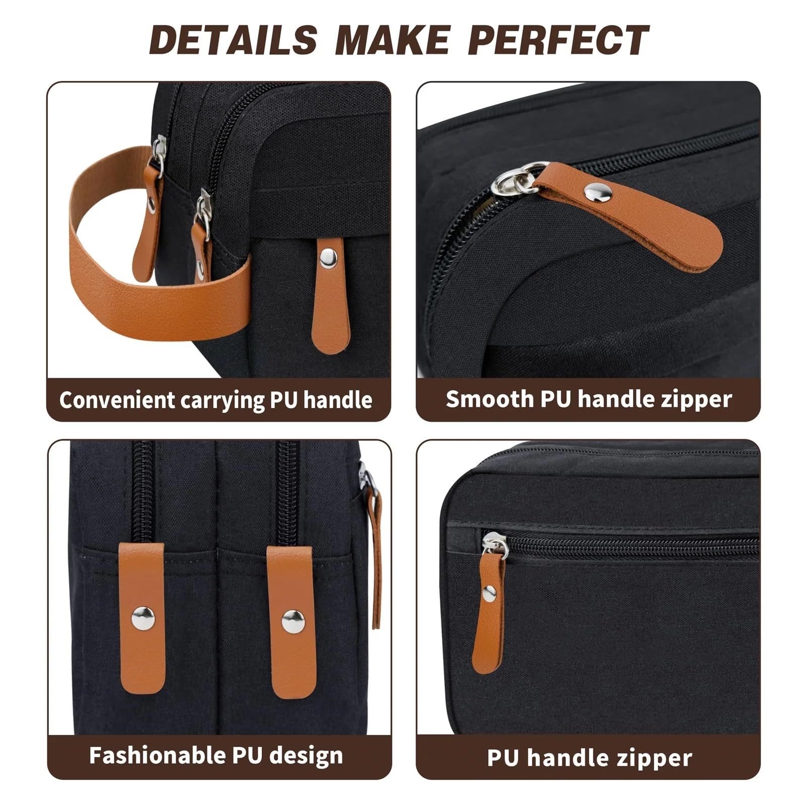 Neceser Bolsa de artículos de tocador for hombre, bolsa de viaje impermeable con asa for artículos de tocador, bolsa de afeitar for accesorios de artículos de tocador for viajes de negocios Para Hombr