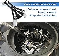 Vista 5 de Herramienta de extracción de bomba de combustible para automóvil, herramienta de anillo de bloqueo de bomba de combustible con 3 brazos ajustables