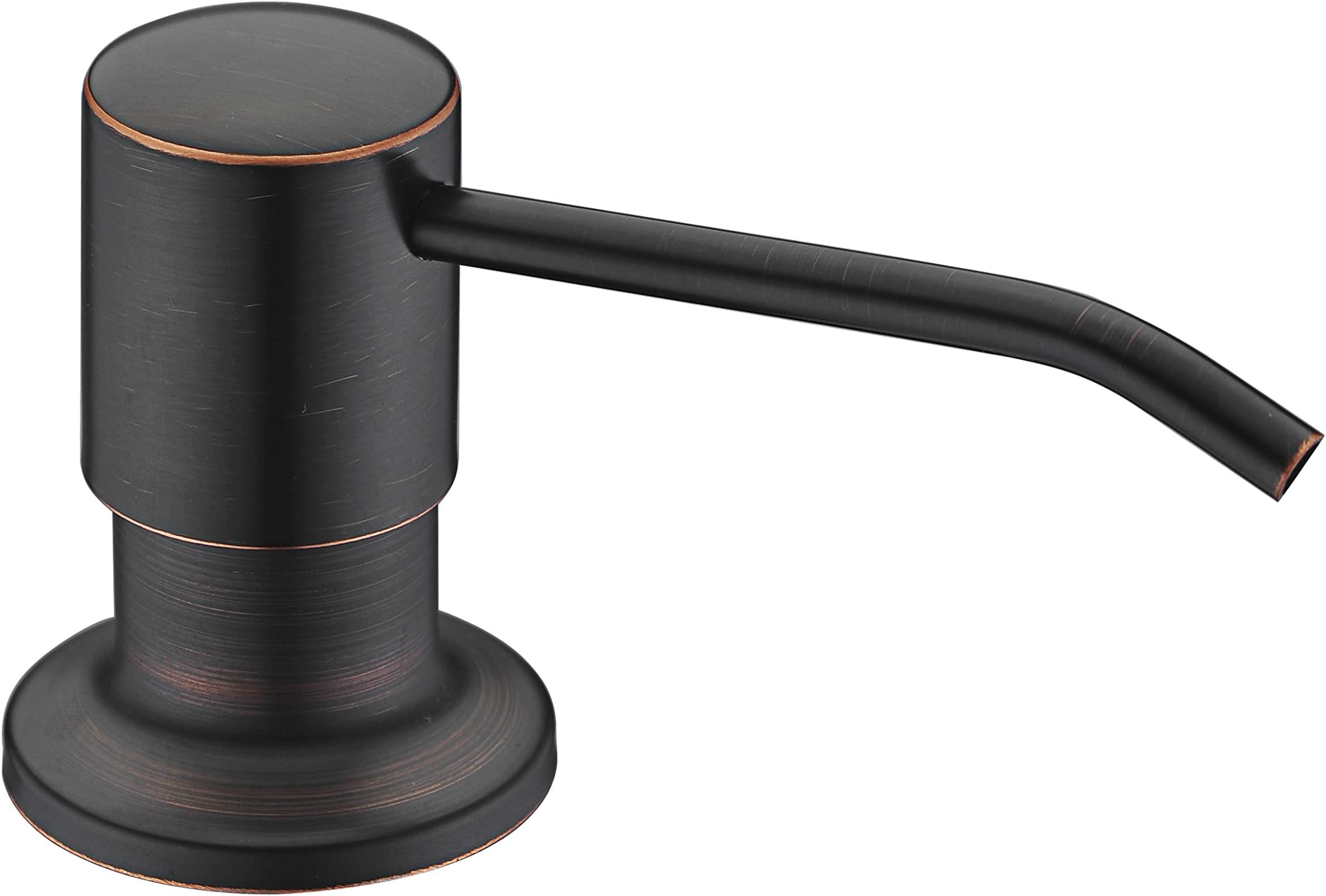 BZOOSIU Modern Stainless Steel Oil Rubbed Bronze Soap Dispenser for Kitchen Sink Built in Design Hand Soap Dispenser with Large 17 oz Bottle