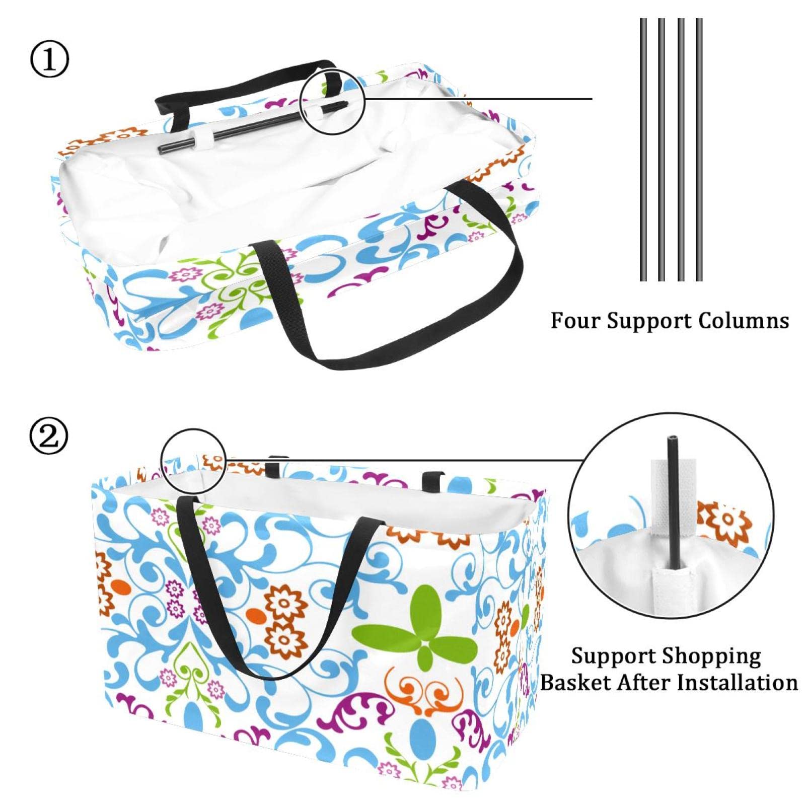 Borse Spesa Riutilizzabili Borsa Shopper Pieghevole In Tessuto PP - Foto 8