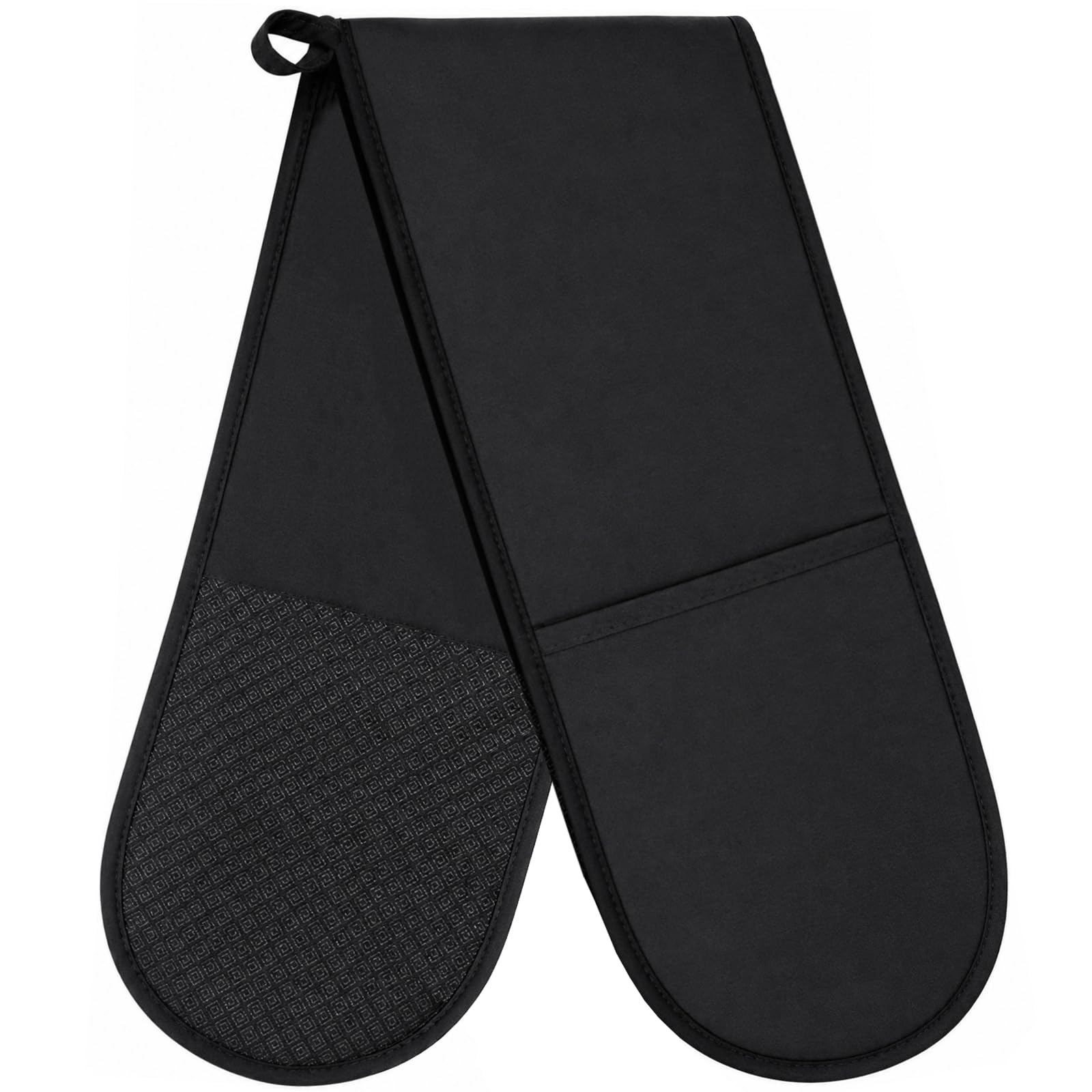 Yikki Oven Gloves Heat Resistant, Silicone Double Large Oven Mitts