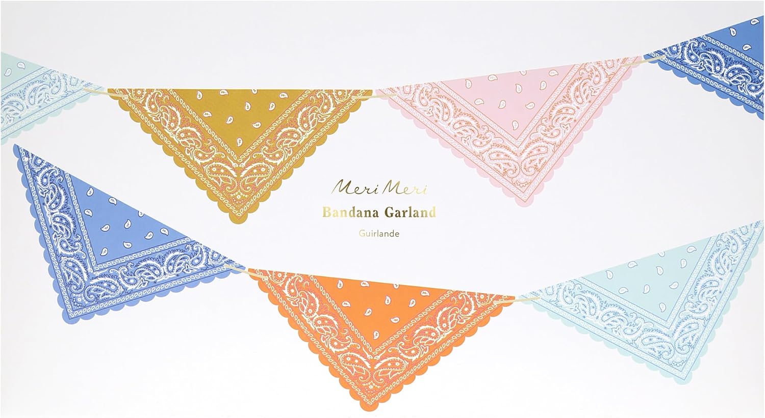 Meri Meri Western Bandana Flag Banner (Pack of 1), Reusable Party Decorations, 13.5' Party Banner Including Excess Cord - Image 3