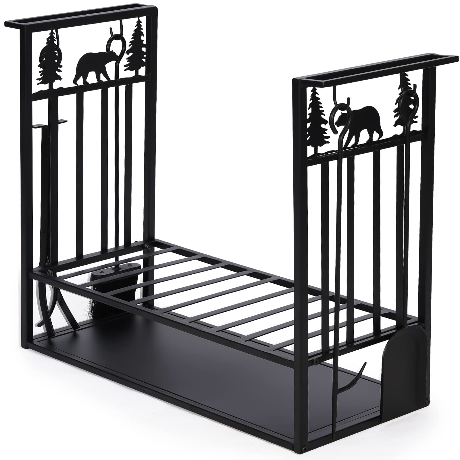 Amazon.com: MYFIREPLACEDIRECT Firewood Rack with 4 Fireplace