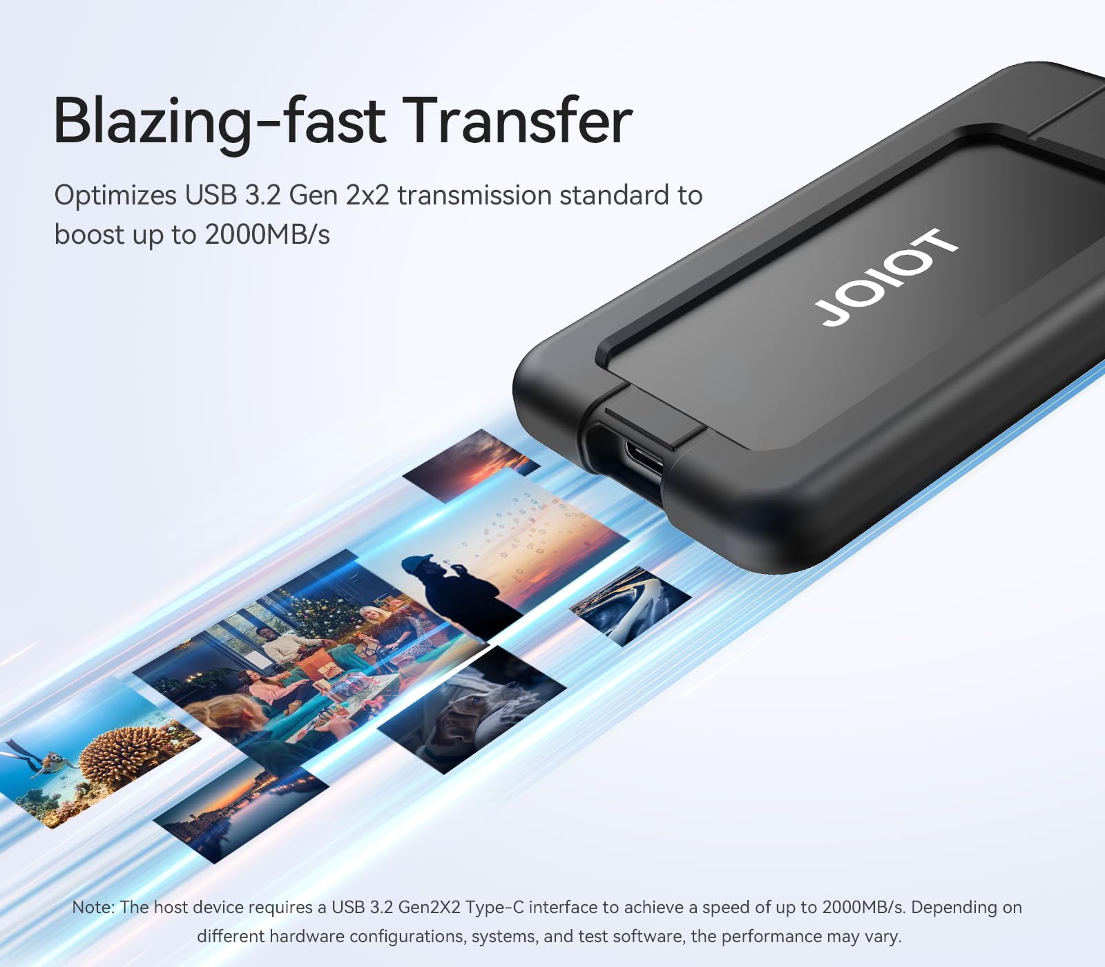 JOIOT SSD portatile da 1 TB fino a 2000 MB/s USB-C USB 3.2