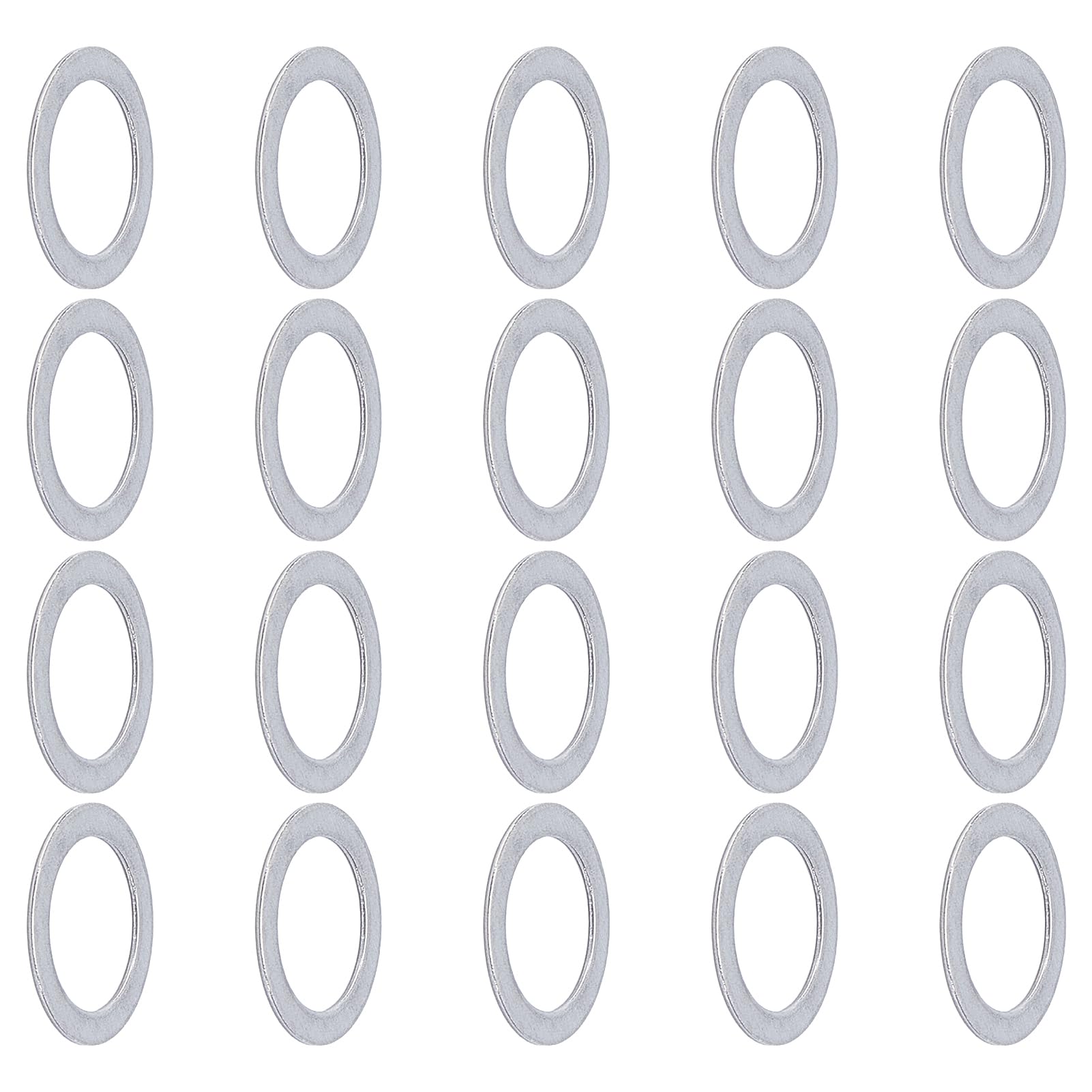 NICENEEDED 20Pcs Bicycles Pedal Washers Replacements for Mountain Bikes, Stainless Steels Bicycles Pedal Gasket Bicycles Pedals Pad, 20mm Outer Diameter 14mm Inner Diameter