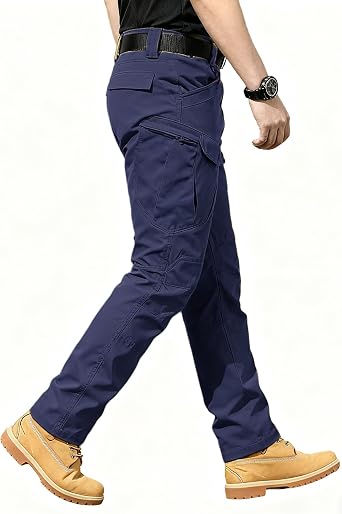 Tactical Pants for Men Waterproof Construction Cargo Pants with Pockets Ripstop Hiking Big and Tall Work Pants