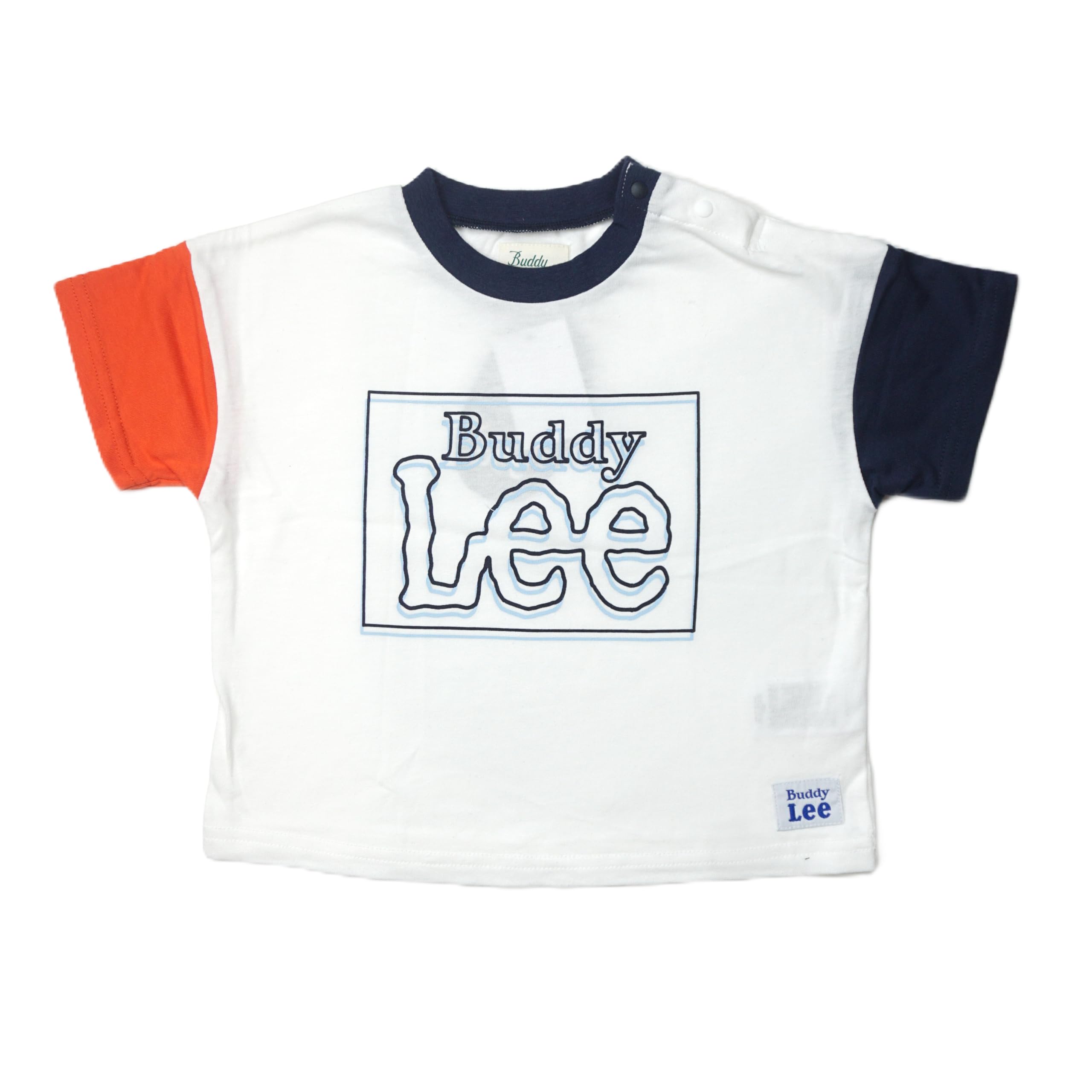 Amazon | バディー リー 袖配色 Tシャツ 半袖 ボックスロゴ ホワイト