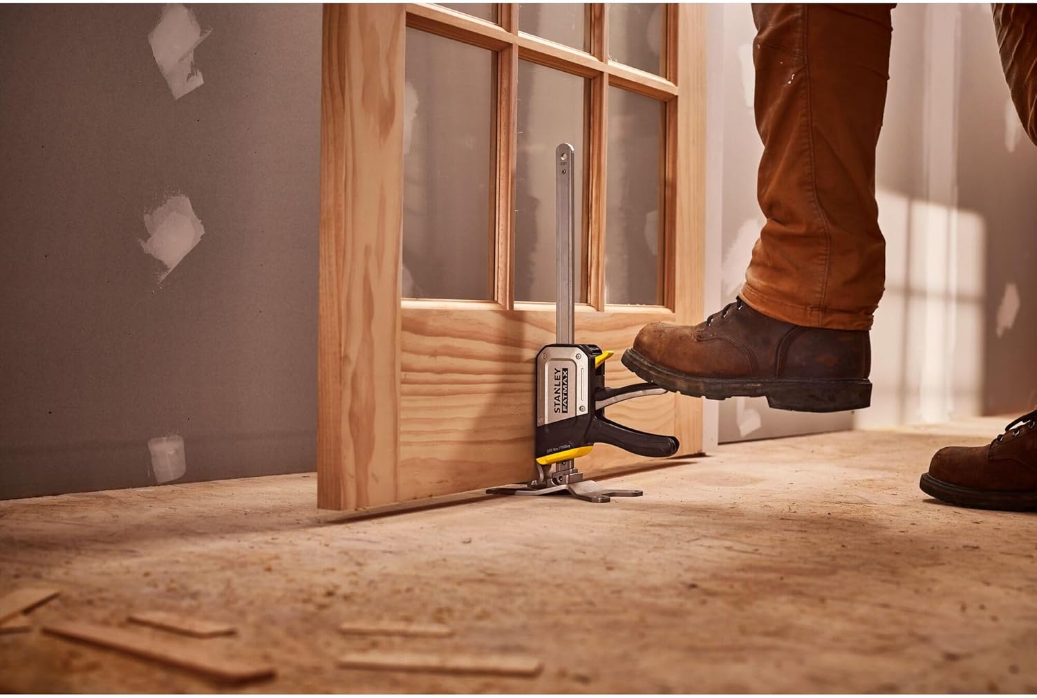 STANLEY FATMAX TradeLift being used for floorboard installation