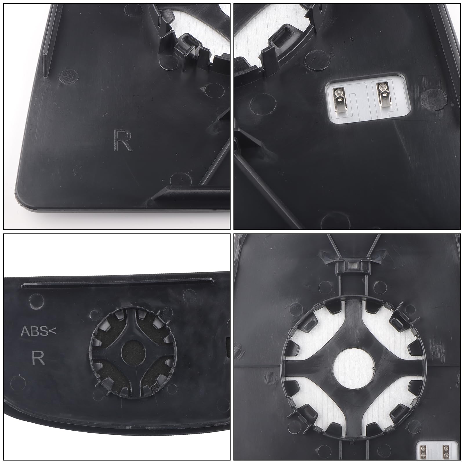 Vetro Specchietto Retrovisore Lato Destro Superiore e Inferiore per Ford Transit MK8 2014 2015 2016 2017 2018 2019 2020 Riscaldabile Vetro Specchio Esterno Convesso con Piastra di Supporto