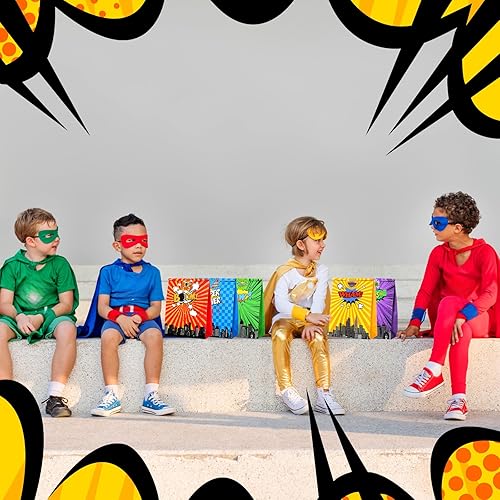 Miniatura 4 de Paquete de 24 bolsas de recuerdo de fiesta de héroe con calcomanías temáticas, bolsas de regalo de fiesta de héroe, bolsa de regalo con 6 tipos