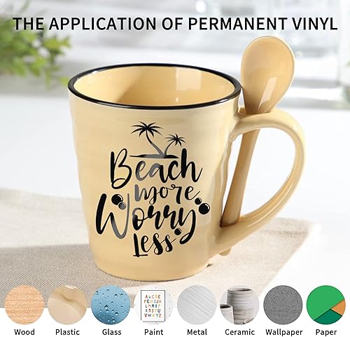 Miniatura 3 de Prime Vinyl Rollo de vinilo permanente azul brillante, 12 pulgadas x 35 pies, rollo de vinilo autoadhesivo azul brillante para Silhouette Cameo,