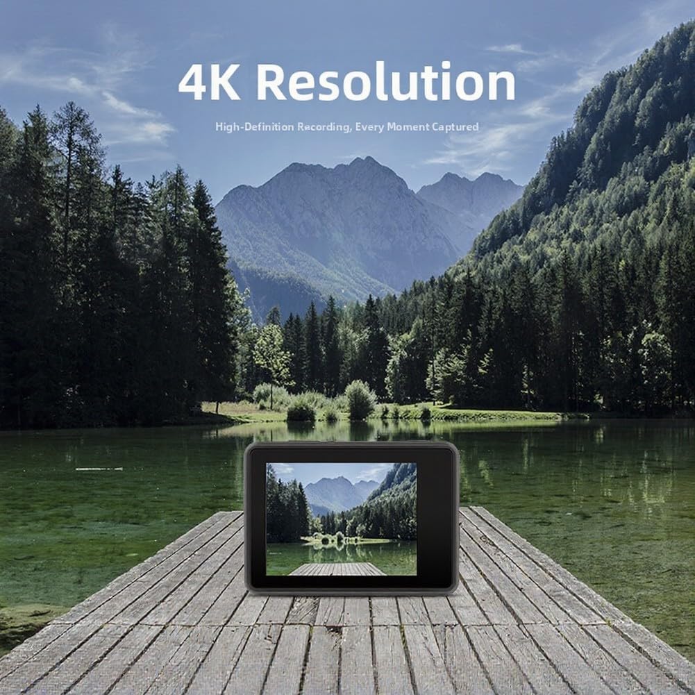 Stabilizzazione EIS grandangolare a doppio schermo 4K Action
