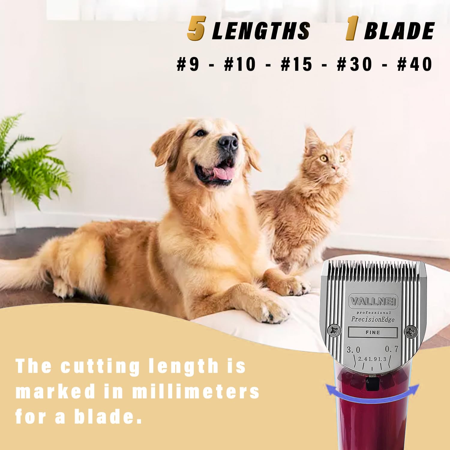 Cuchillas de repuesto compatibles con WAHL Professional Animal 5 en 1, cuchillas profesionales Arcos, Bravura, Chromado, Creativa, Figura y Motion Pet, paquete de 3 (41884-7190)