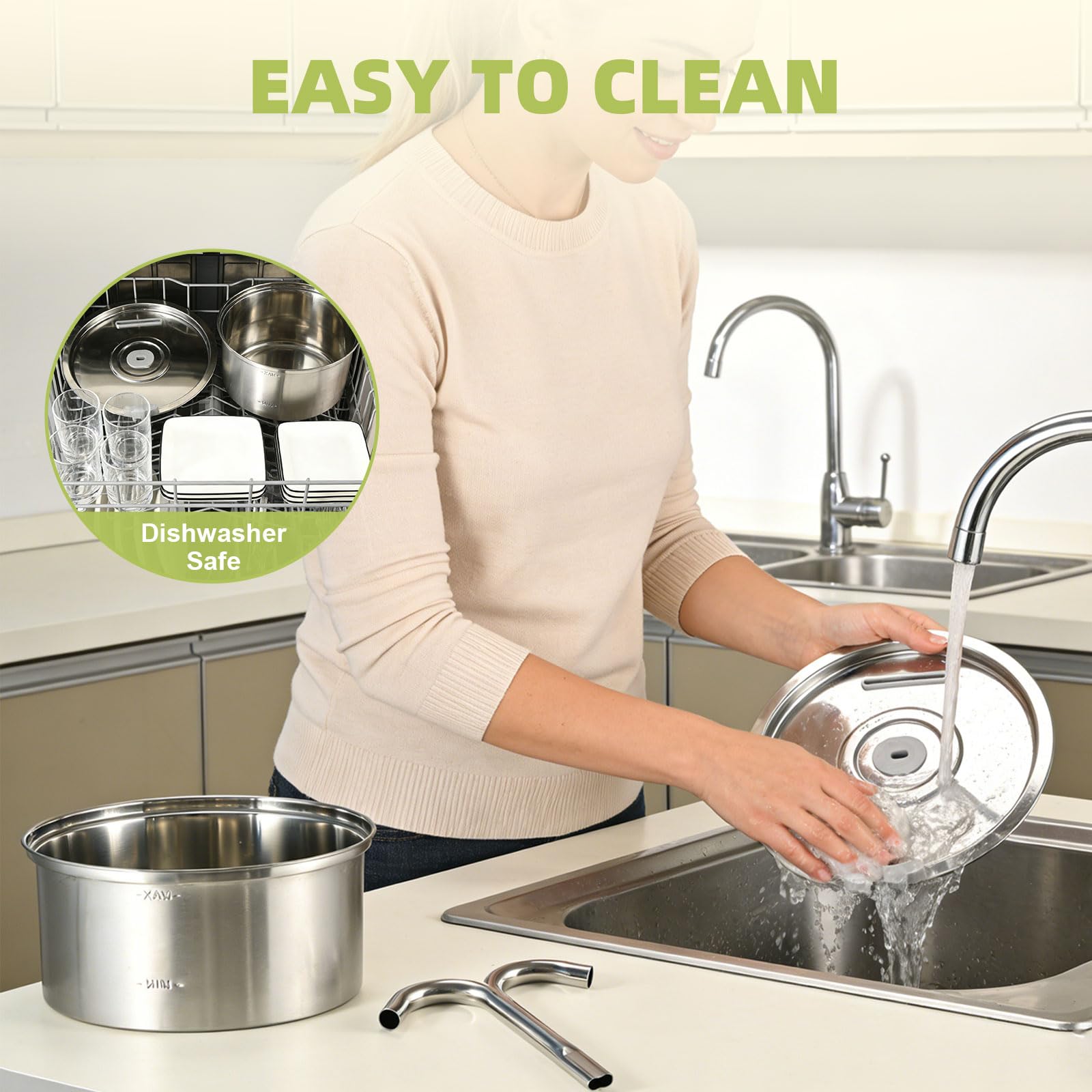 Fontanella per Gatti Acciaio Inox, 3.2L Fontana per Gatti, Silenziosa Automatico Fontanelle, Fontanella Acqua Gatto con 1 Filtro e 1 Spugna per cani