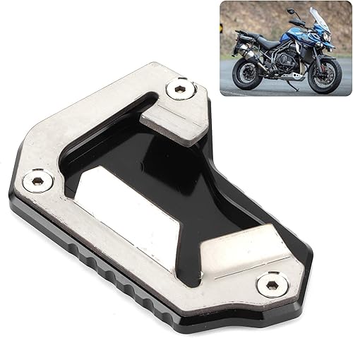 Miniatura 4 de Qiilu Para Triumph 1200 Accesorios Moto Kickstand Extensión Pad Kickstand Extensión Pad Soporte lateral Ampliador Ajuste para Triumph 1200 Explorer