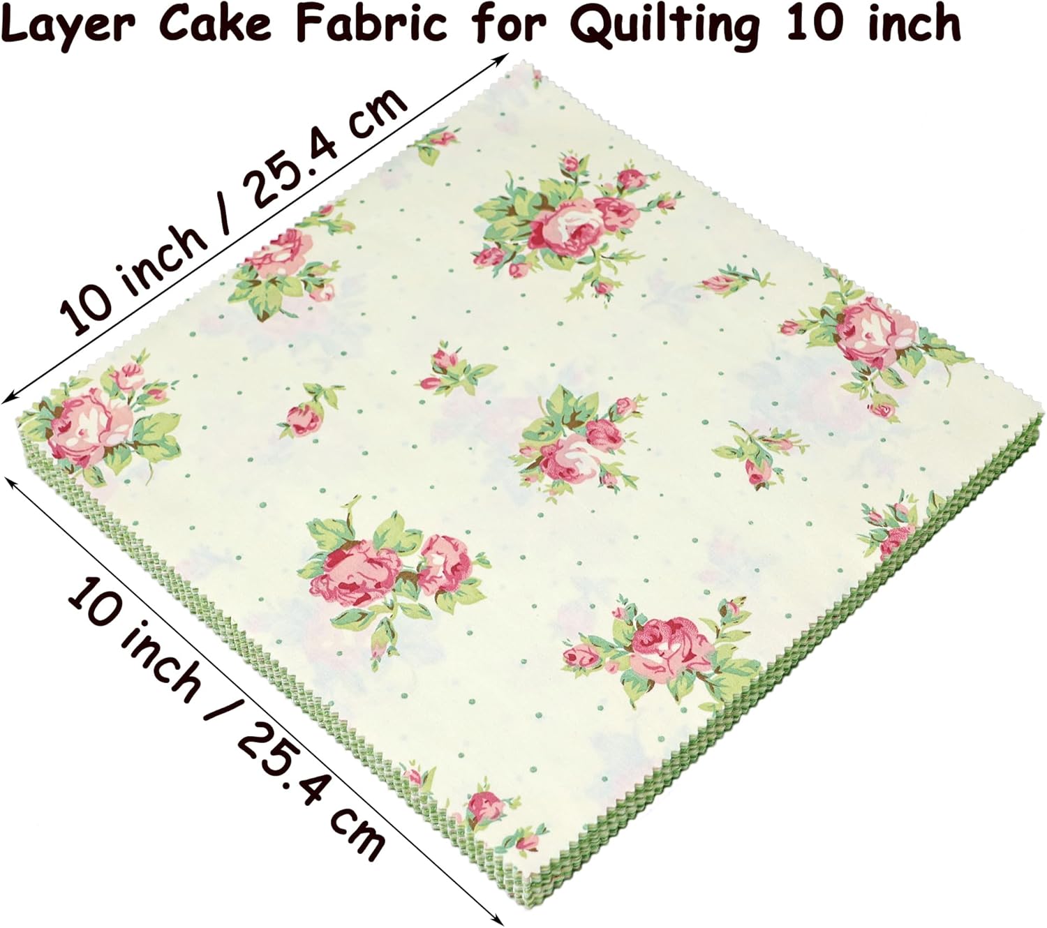 Nodsaw Green Layer Cake Fabric for Quilting 10 inch, Layer Cake Fabric Clearance, Pre-Cut Fabrics Quilt Squares 10x10 for Quilting,Sewing, and DIY Patchwork Crafts, Green