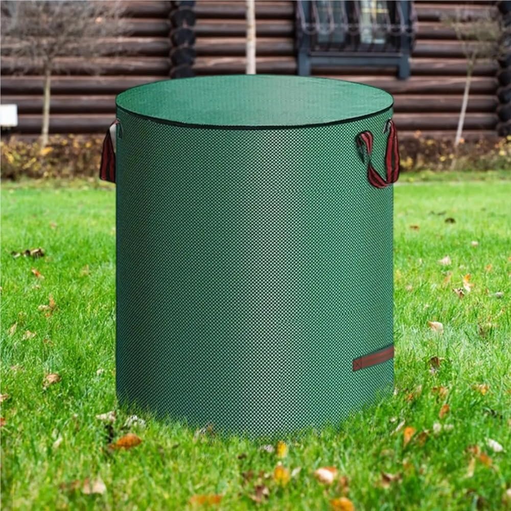 Sac à feuilles de jardin,capacité déchets,pochette coupures plantes poignée,conteneurs poubelles,sac rangement Sac jardin feuilles