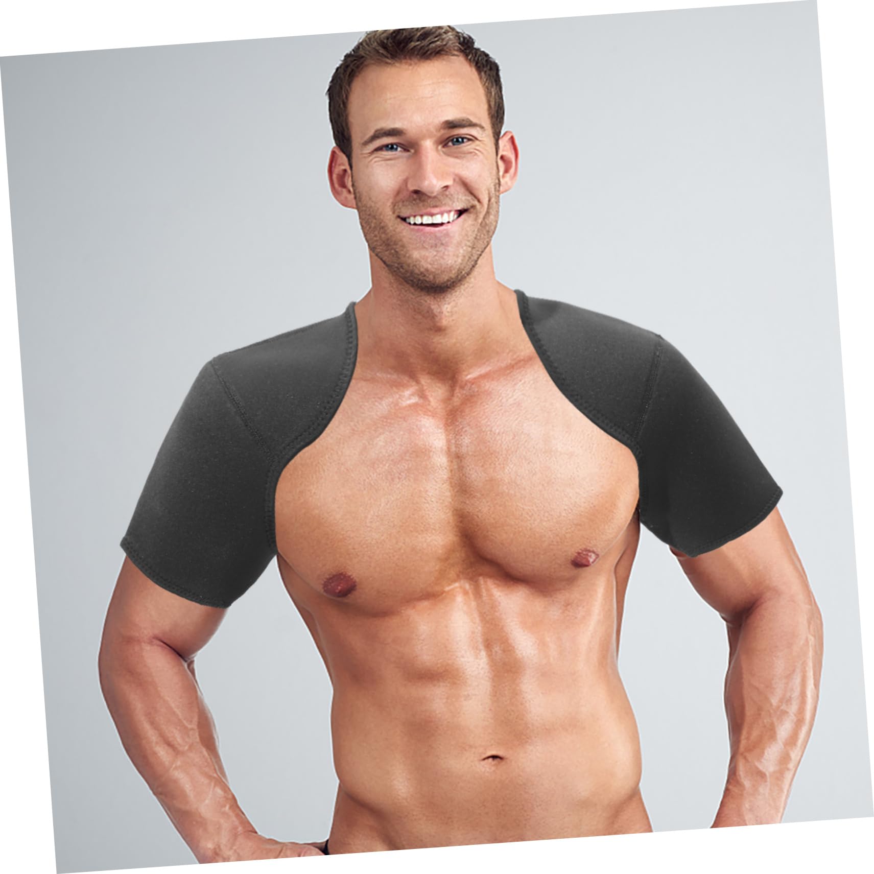 Vaguelly Shoulder Support Pad Breathable Double Shoulder Protection for Outdoor Sports Warm Cover for Mountaineering Black S Shoulder